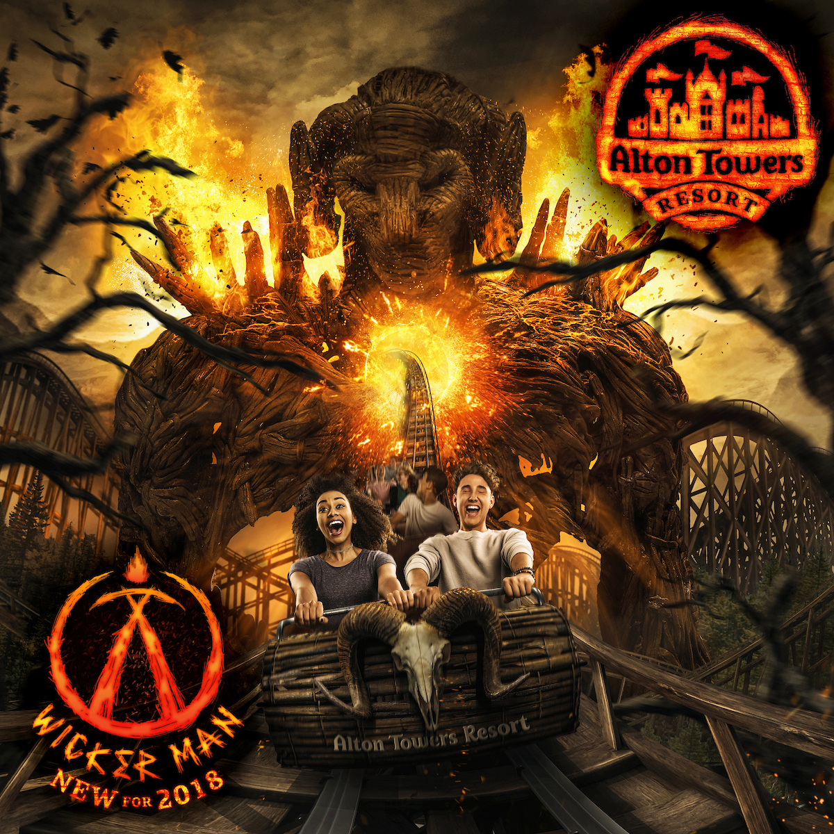 Alton Towers Resort - Wicker Man - Theme Park - Photo courtesy of Alton Towers Resort, Merlin Entertainments