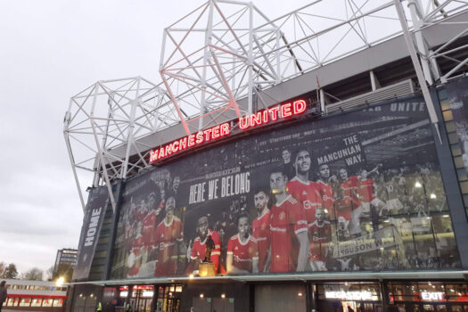 Manchester, North West - Old Trafford Stadium, home of Manchester United (M-Drive) ©Marketing Manchester EXPIRES 13.03.2024