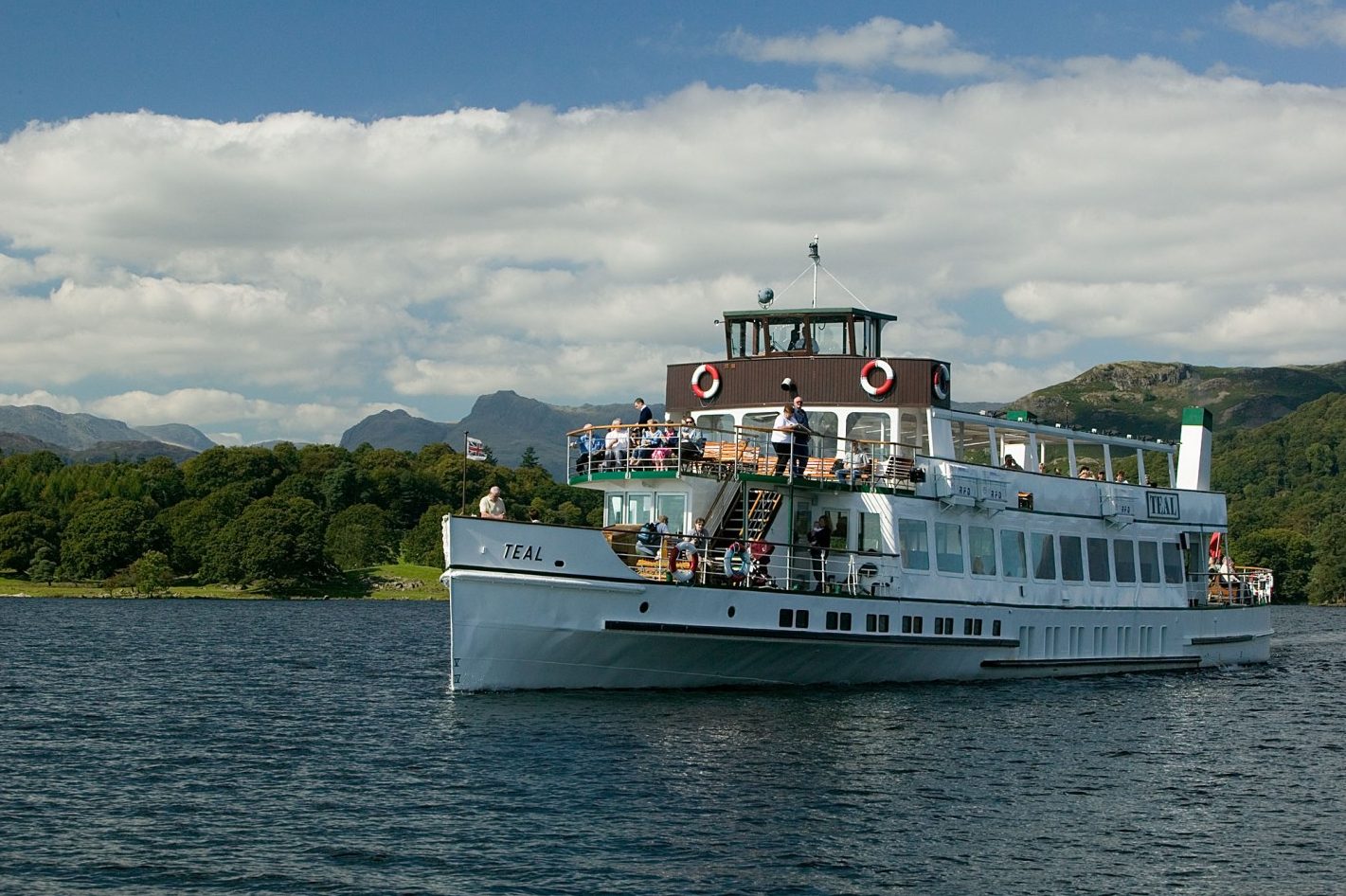 Teal cruise boat on Lake Windermere (NCN) - Manchester ...